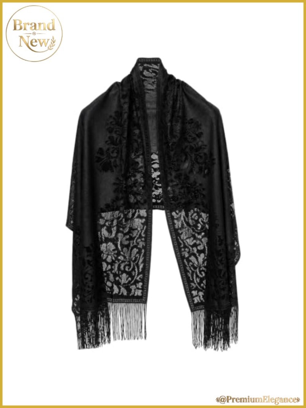 Lace Fringe Shawl Wrap for Women Evening Dress Scarf Lightweight